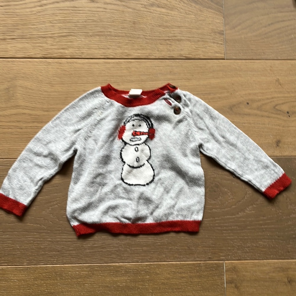 Snowman winter sweater size 12 months